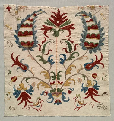 Fragment of Pillow Cover  or Panel of Bedspread