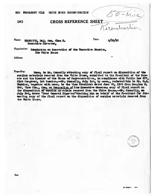 Cross Reference Memorandum