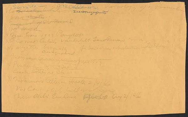 Herbert Brutus Ehrmann Papers, 1906-1970. Sacco-Vanzetti. Source documents, gathered mainly 1961-1963. Box 14, Folder 10, Harvard Law School Library, Historical & Special Collections