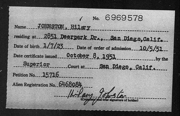 Johnston, Hilary - 1951