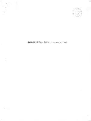 Cabinet Meeting Minutes