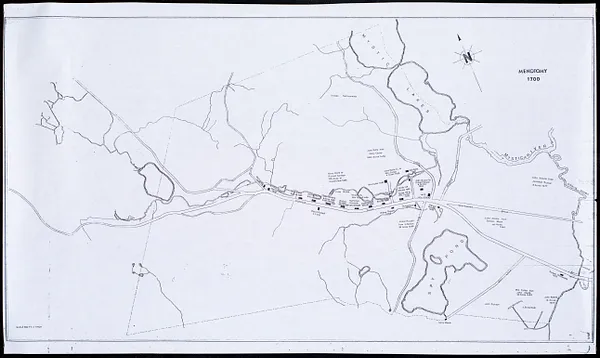 Menotomy map 1700