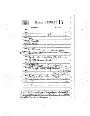 Lyndon Johnson's 1959 Desk Diary, beginning 1/15/1959
