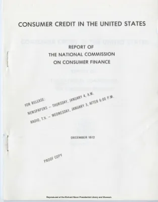 [EX] FG 169 National Commission on Consumer Finance 1/1/1971-[12/31/1972]