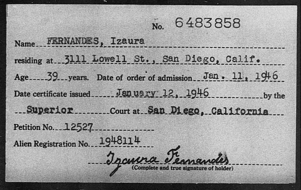 Fernandes, Izaura - 1946