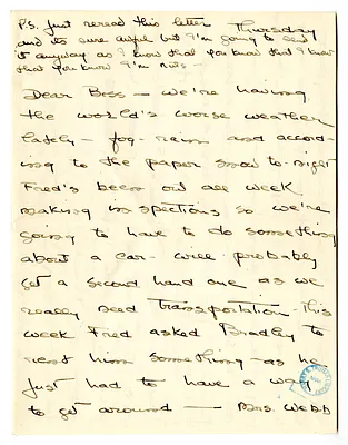 Letter from Christine Wallace to Bess W. Truman
