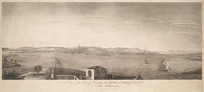 A view of the City of Boston the capital of New England, in North America