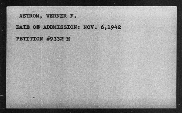 Astrom, Werner F. - 1942