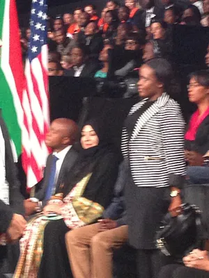 President Barack Obama speaking in South Africa