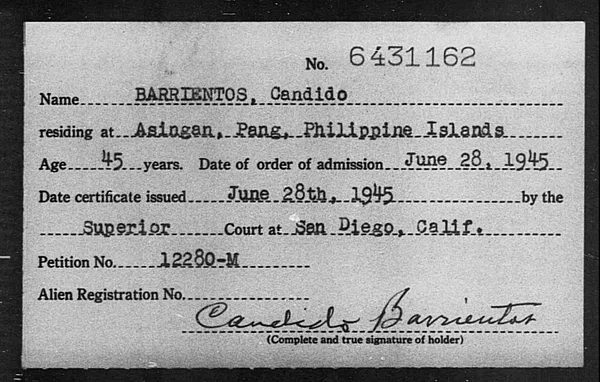 Barrientos, Candido - 1945