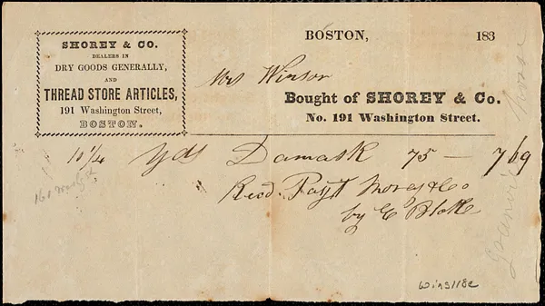 Miscellaneous household receipts