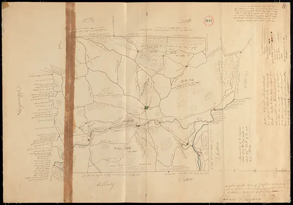 Plan of Grafton made by Charles Brigham Jr. dated 1831