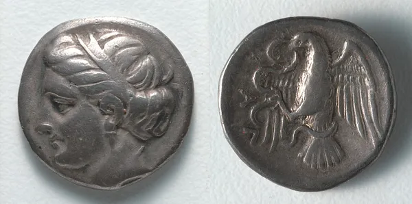 Drachm: Female Head (obverse); Eagle (reverse)