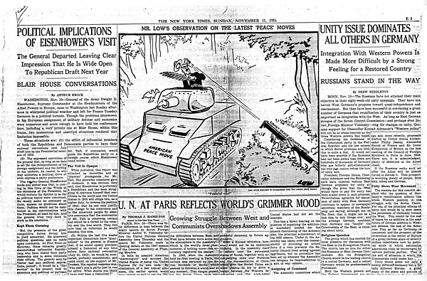 Newspaper Article, "Political Implications of Eisenhower's Visit" by Arthur Krock, New York Times