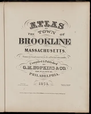 Atlas of the town of Brookline, Massachusetts