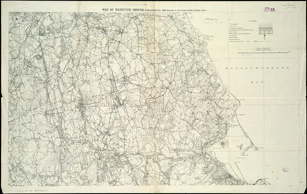 Map of maneuver ground, Massachusetts, 1909