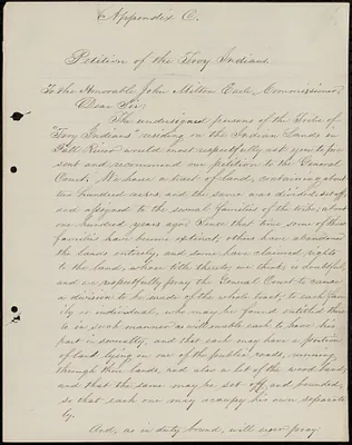 Appendix C- Petition of the Troy Indians