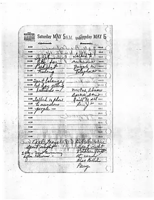 Lyndon Johnson's 1956 Desk Diary I, beginning 5/5/1956