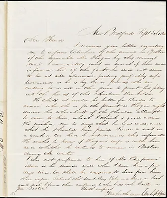 Letter from William Coffin, New Bedford, [Massachusetts], to Maria Weston Chapman, 1840 Sept[ember] 5