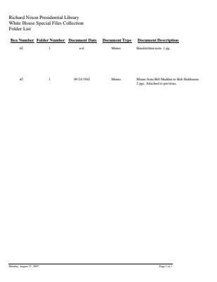 WHSF: Returned, 62-1