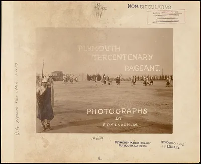 Plymouth Tercentenary Pageant, collection title page, Thorwald leading his Norsemen