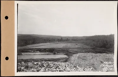 Contract No. 14, East Portion, Wachusett-Coldbrook Tunnel, West Boylston, Holden, Rutland, general view of Shaft 2, Holden, Mass., Nov. 14, 1928
