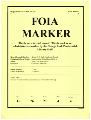 National Federation of Independent Business 6/3/91 [OA 8324] [2]