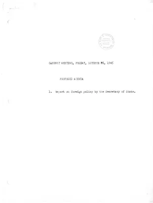 Cabinet Meeting Minutes