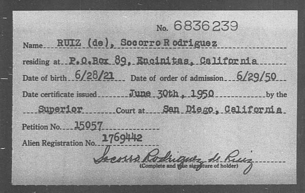 Ruiz De, Socorro Rodriguez - 1950