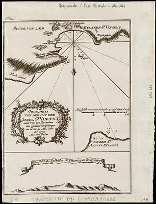 Grundriss von der bay der insel St. Vincent einer von den Eylanden des grünen Vorgebirges