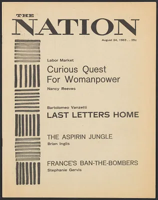 Herbert Brutus Ehrmann Papers, 1906-1970. Sacco-Vanzetti. The Nation, Aug. 27, 1963. Box 16, Folder 21, Harvard Law School Library, Historical & Special Collections