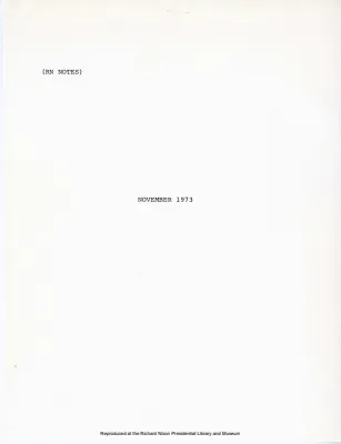 November 1973 - December 1973 (RN Meeting)