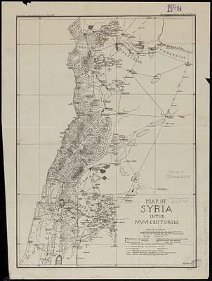 Map of Syria in the IV-V-VI centuries