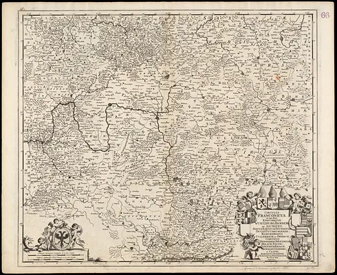 Circulus Franconius, in quo sunt episcopatus Wurtzburg, Bamberg et Aichstet