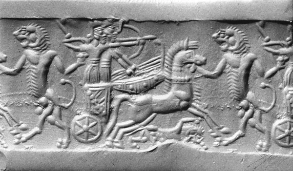 Cylinder Seal with a Chariot Combat Scene