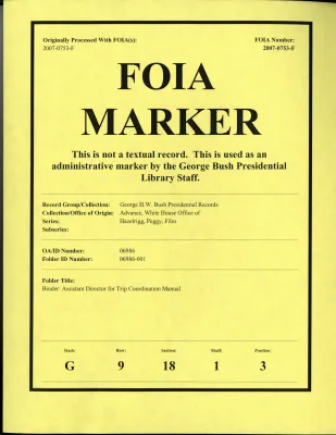 Binder: Assistant Director for Trip Coordination Manual