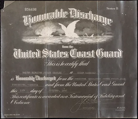 Honorable discharge certificate