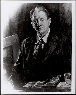 Portrait of Kenneth Whitsett, oil on canvas, awarded Eaton Prize, Rockport, 1954