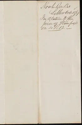 Noah Barker to William H. McGrillis, 15 October 1857