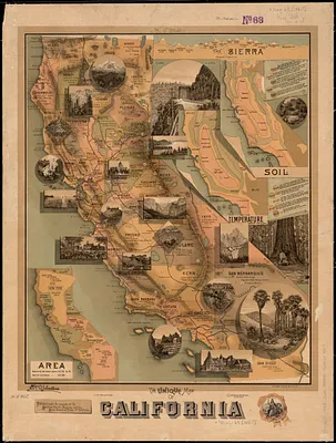 The unique map of California