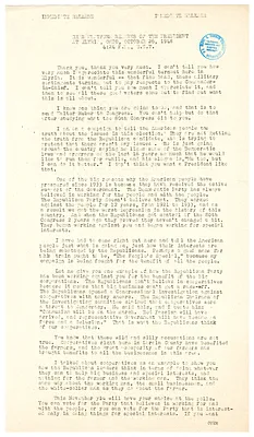 Press Release, Speech of President Harry S. Truman, Elyria, Ohio