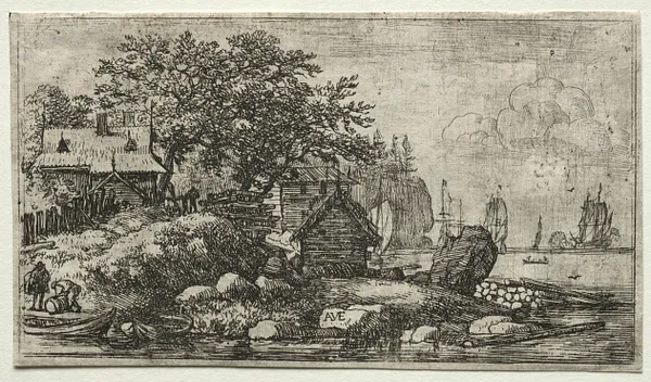 Eight landscapes (H.57-64): Landscape with Two Empty Boats