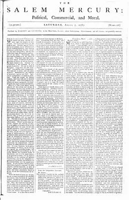 The Salem Mercury: Political, Commercial, and Moral
