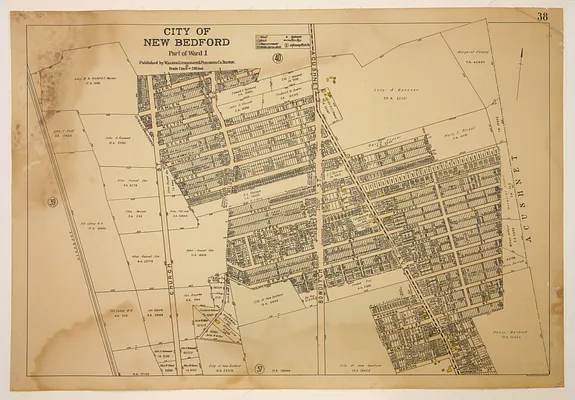 Atlas of the City of New Bedford, Part of Ward 1, Precinct 1, plate 38