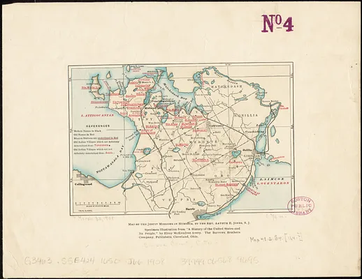 Map of the Jesuit missions in Huronia