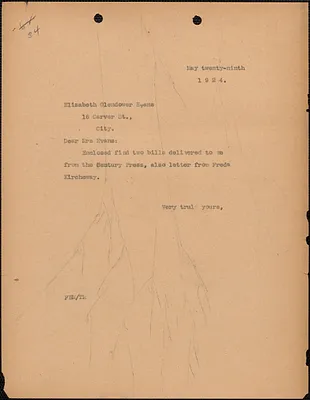 [Fred H. Moore] typed note (copy) to Elizabeth Glendower Evans, [Boston, Mass.], May 29, 1924