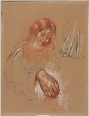 Study of a Child's Head and Study of a Woman's Hand and Drapery