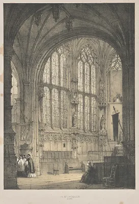 Architecture of the Middle Ages:  In St. Jacques, Dieppe, East End, Interior