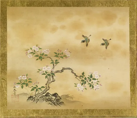 Green Birds and Unknown Plant