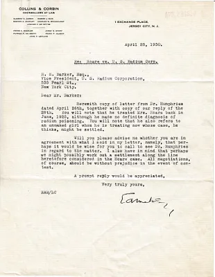 Letters Received to H.H. Barker, April 28, 1930